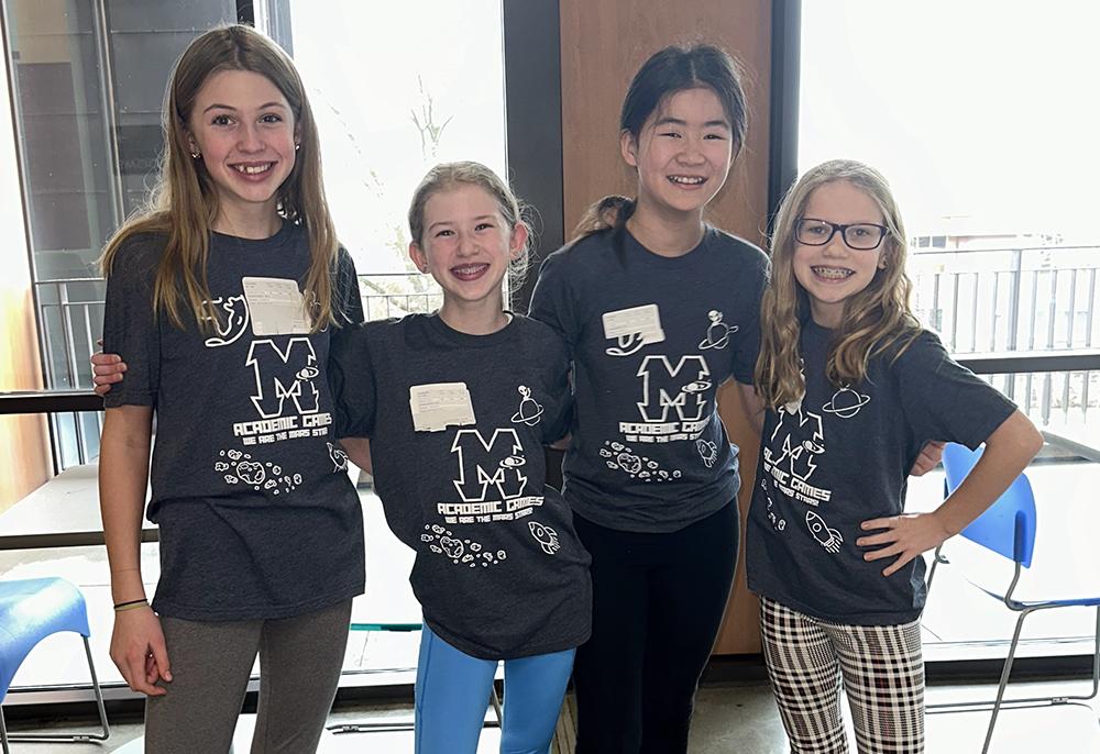 Mars Area Centennial School sixth-graders Everly Henderson, Mary Rhenish, Jacqueline Li and Emma Johnston joined in the AGLOA Presidents academic competition.